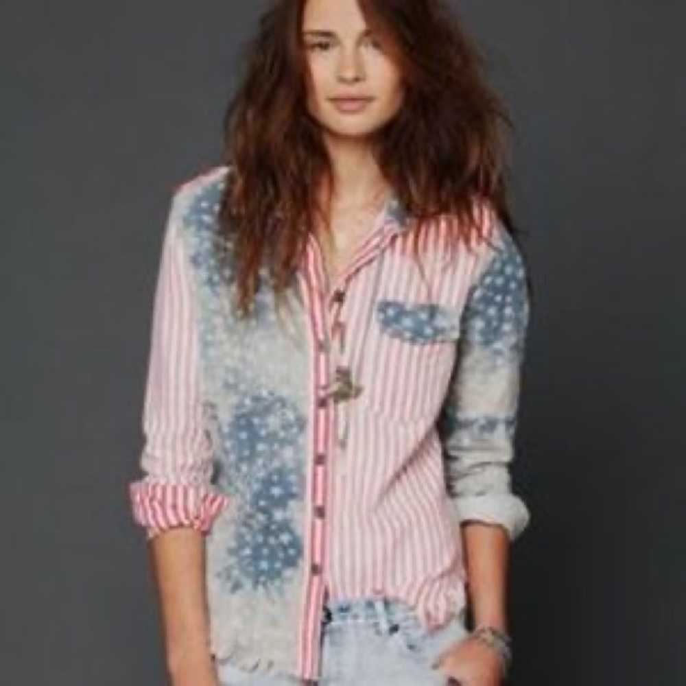F R E E P E O P L E Americana Button Down - image 5